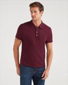 7 For All Mankind Men's Short Sleeve Polo In Aubergine