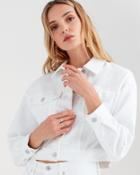 7 For All Mankind Bubble Jacket In White Fashion