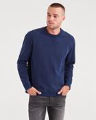 7 For All Mankind Vintage Washed Crewneck In Midnight Navy