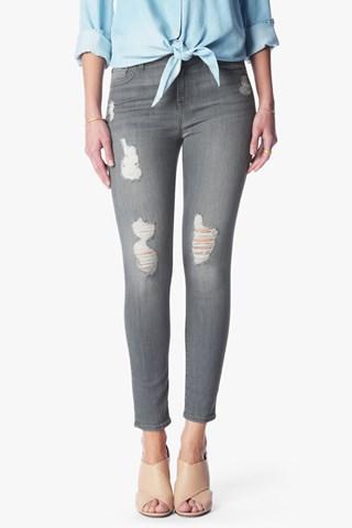 7 For All Mankind The Ankle Skinny With Destroy In London Grey Skies