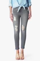 7 For All Mankind The Ankle Skinny With Destroy In London Grey Skies