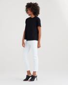 7 For All Mankind Women's Kimmie Crop In Clean White