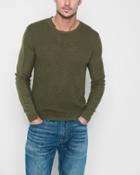 7 For All Mankind Men's Start And Stop Sweater In Army