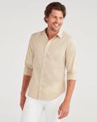 7 For All Mankind Men's Commuter Shirt In Pigment Khaki