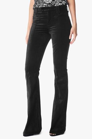 7 For All Mankind The Pintuck Trouser In Black Velvet