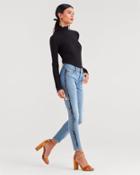 7 For All Mankind Luxe Vintage Ankle Skinny In Flora