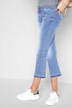 7 For All Mankind B(air) Denim Cropped Boot With Released Hem In Sunfaded
