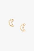 7 For All Mankind Moon Earring Stud In Gold