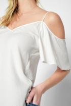 7 For All Mankind Off The Shoulder Cami In Soft White
