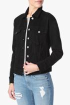 7 For All Mankind Denim Jacket With Shadow Pockets In Black Broken Twill