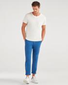 7 For All Mankind Men's The Sunset Straight Chino In Steel Blue