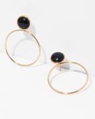 7 For All Mankind Women's Five And Two Layla Earrings In Onyx