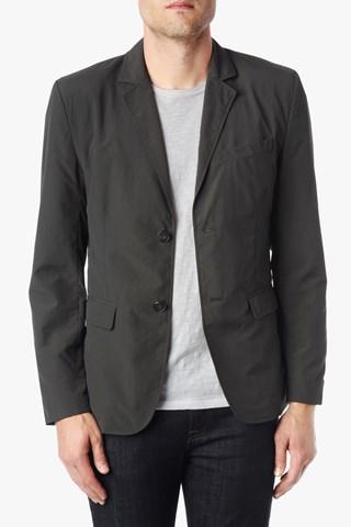 7 For All Mankind Nylon Blazer In Dark Grey
