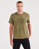 7 For All Mankind Short Sleeve All Is Present Tee In Military Olive