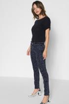 7 For All Mankind Ankle Skinny In Laser Black Cheetah