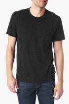 7 For All Mankind Short Sleeve Crewneck In Nep Black