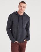 7 For All Mankind Marled Sweater Hoodie In Charcoal