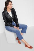 7 For All Mankind Crop Boot With Grinding In Adelaide Bright Blue