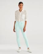 7 For All Mankind Women's High Waist Ankle Skinny In Dark Mint
