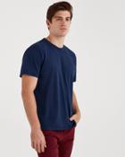 7 For All Mankind Short Sleeve Vintage Tee In Navy