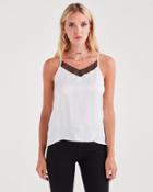 7 For All Mankind Women's Cupro Cami In Natural White