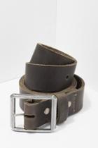 7 For All Mankind Port Cole Leather Belt In Buffalo Grey