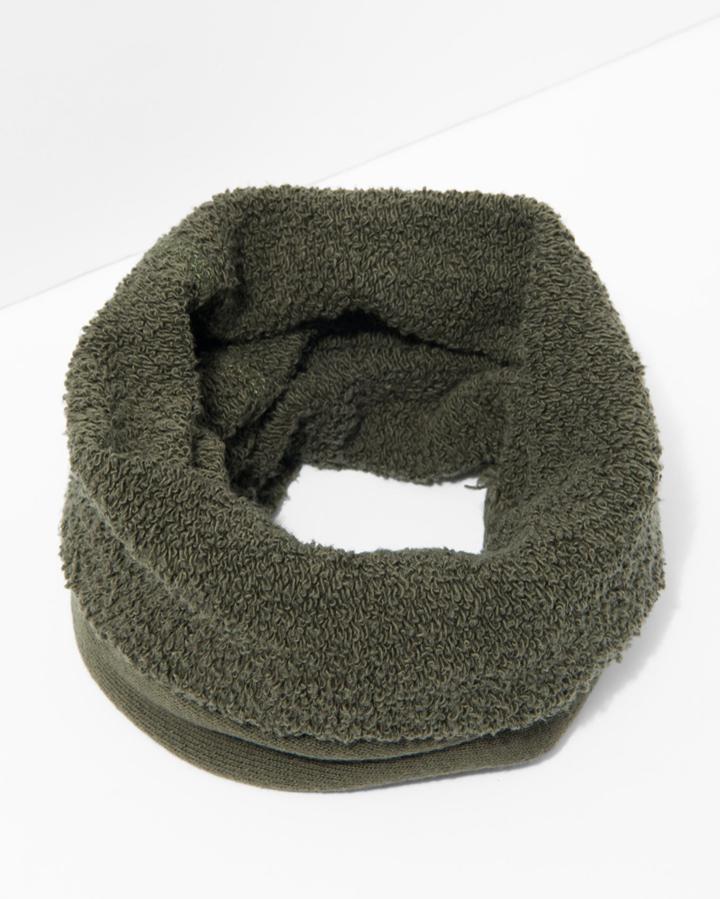 7 For All Mankind Donni Poodle Tube Scarf In Army