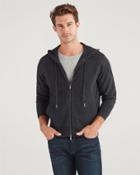 7 For All Mankind Men's Cashmere Hoodie In Charcoal