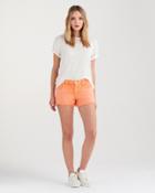 7 For All Mankind Cut Off Short In Creamsicle