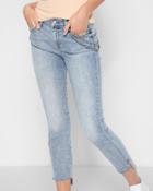7 For All Mankind Women's Ankle Skinny With Optional Chain And Step Hem In Desert Springs