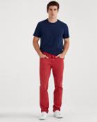 7 For All Mankind Total Twill The Straight With Cean Pocket In Rouge