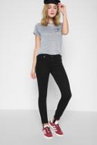7 For All Mankind B(air) High Waist Ankle Skinny With Stirrup In Black