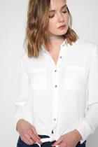 7 For All Mankind Tie Front Shirt In Soft White
