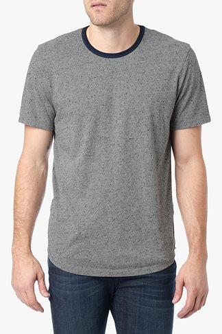 7 For All Mankind Ringer Tee In Granite