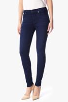 7 For All Mankind Slim Illusion Luxe Mid Rise Skinny Contour In Rich Blue