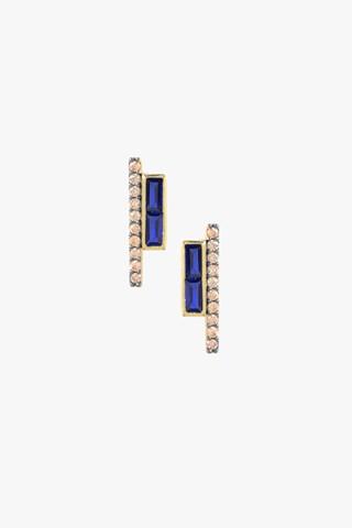 7 For All Mankind Tai Combo Earrings In Gold
