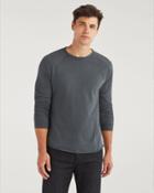 7 For All Mankind Men's Long Sleeve Raglan Shirt In Charcoal