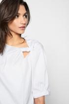 7 For All Mankind Knotted Front Top In White