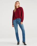 7 For All Mankind Women's Slim Illusion Kimmie Straight In Luxe Love Story