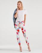 7 For All Mankind Ankle Skinny In Seaside Poppies