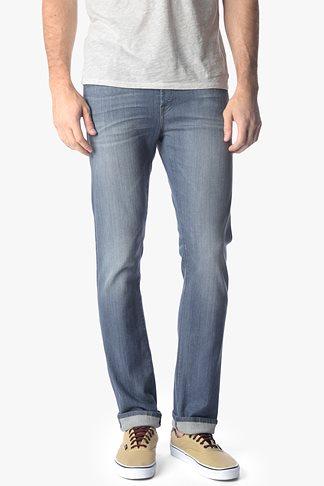 7 For All Mankind Stretch Selvedge: Slimmy Slim Straight With Clean Pocket In Genesis