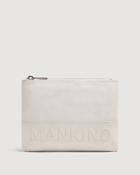 7 For All Mankind Small Mankind Clutch In Winter White