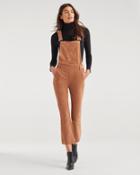 7 For All Mankind Women's Slim Kick Vintage Courderoy Overall In Penny