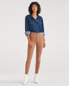7 For All Mankind Women's High Waist Ankle Skinny In Coated Penny