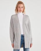7 For All Mankind Cashmere Evil Eye Cardigan In Light Heather Grey