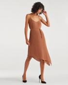 7 For All Mankind Women's Pleated Chiffon Tie Dress In Penny