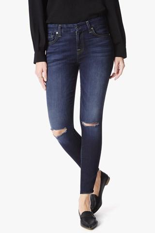 7 For All Mankind The Ankle Skinny With Knee Slits In Dark Canterbury