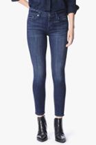 7 For All Mankind The Ankle Skinny In Bordeaux Broken Twill