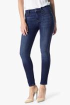 7 For All Mankind Mid Rise Skinny In Royal Broken Twill