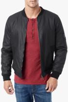 7 For All Mankind Bomber Jacket In Coated Black